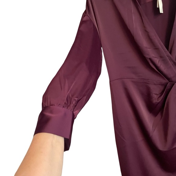 Banana Republic Wrap Dresss Elegant Purple Wrap Dress-Size 10-NWT - Picture 3 of 11